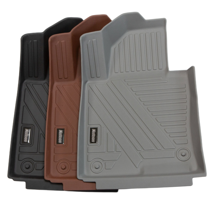 매트원 TPE 자동차 바닥 매트 블랙 브라운 그레이, 블랙, 기아카니발4세대  9인승