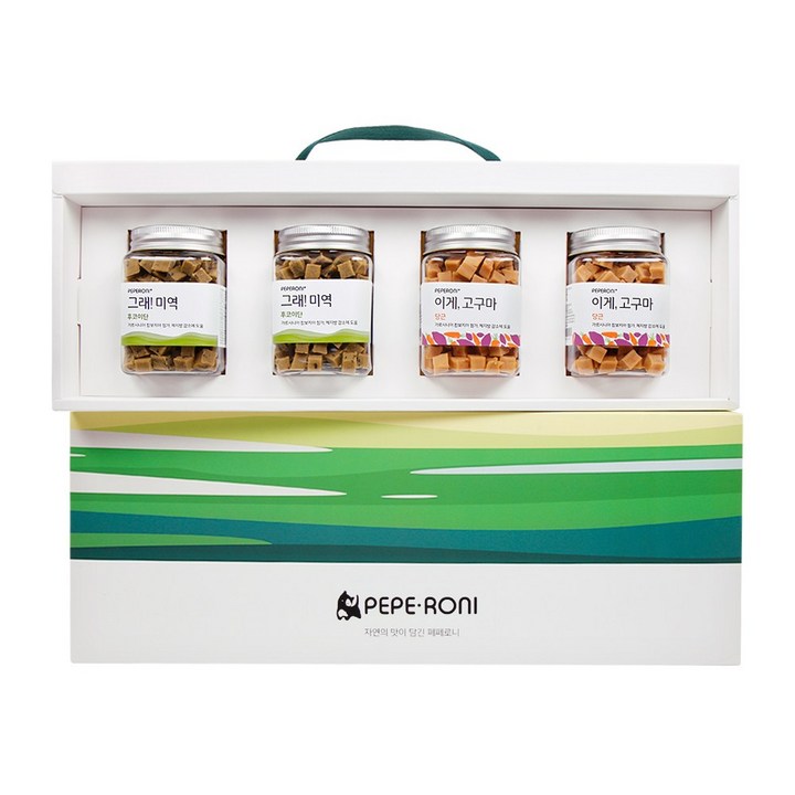 Gift box 페페로니 그래 미역 2개이게 고구마 2개 Gift box 페페로니 그래 미역 2개이게 고구마 2개