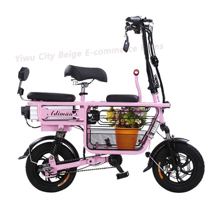 [ENGWE] Adiman PQ접이식 전동자전거 12인치 항속100km폴딩전기자전거 여성전기차 전동스쿠터, 핑크