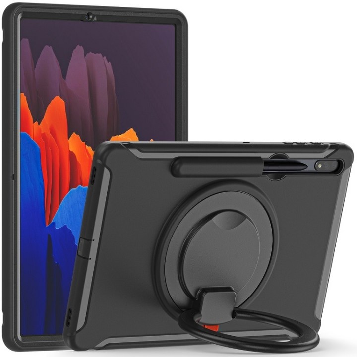 갤럭시탭 S7 플러스 12.4 SM-T970 범퍼 케이스 4컬러, 블랙