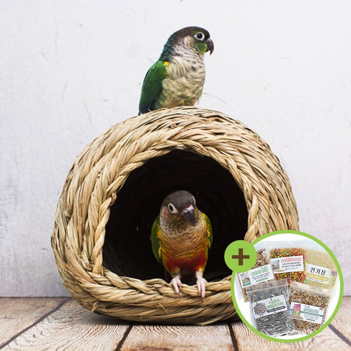 소동물 보금자리S토끼 기니피그 천연 짚둥지 새둥지