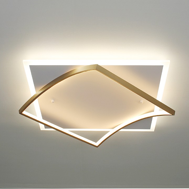 예스케이라이팅 LED방등 루체 60W 투톤 조명 안방등 인테리어 골드