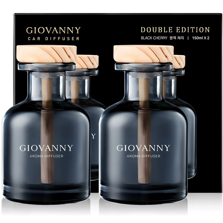 GIOVANNY 컵홀더형 차량용 디퓨저 150ml, 블랙 체리, 2개 GIOVANNY 컵홀더형 차량용 디퓨저 150ml, 블랙 체리, 2개