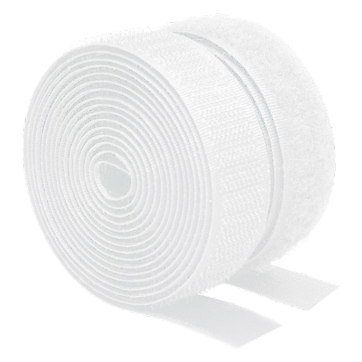 쿠말 접착 초강력 벨크로 테이프 갈고리면 20mm x 5m  부착면 20mm x 5m 세트, 화이트, 1세트