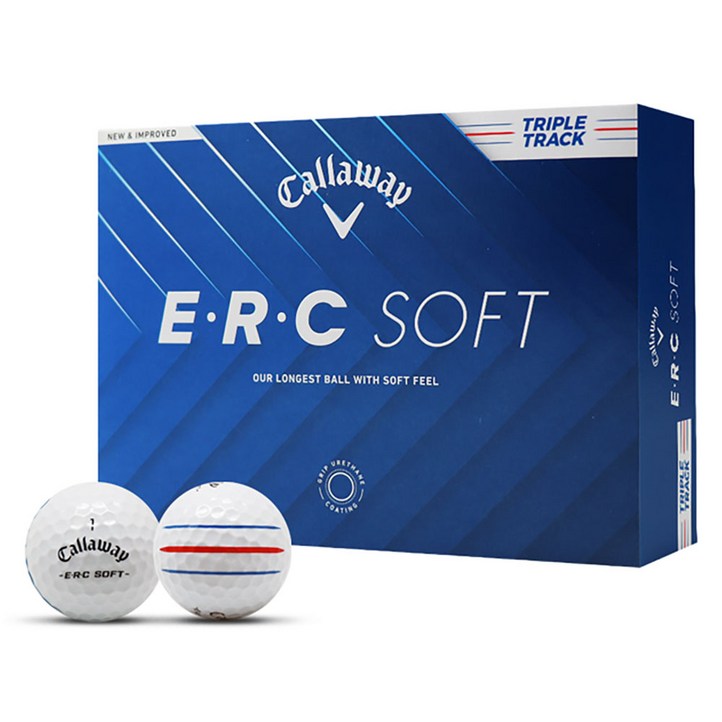 캘러웨이 2025 ERC 소프트 트리플트랙25 골프공, 1개, 화이트, 12개입 캘러웨이 2025 ERC 소프트 트리플트랙25 골프공, 1개, 화이트, 12개입