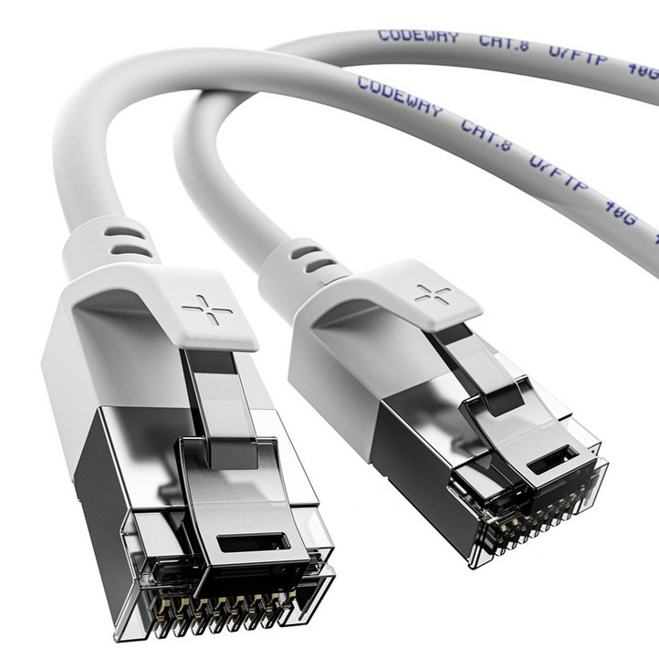 코드웨이 40기가 CAT8 초고속 인터넷 랜선 UFTP 랜케이블, 2m, 1개