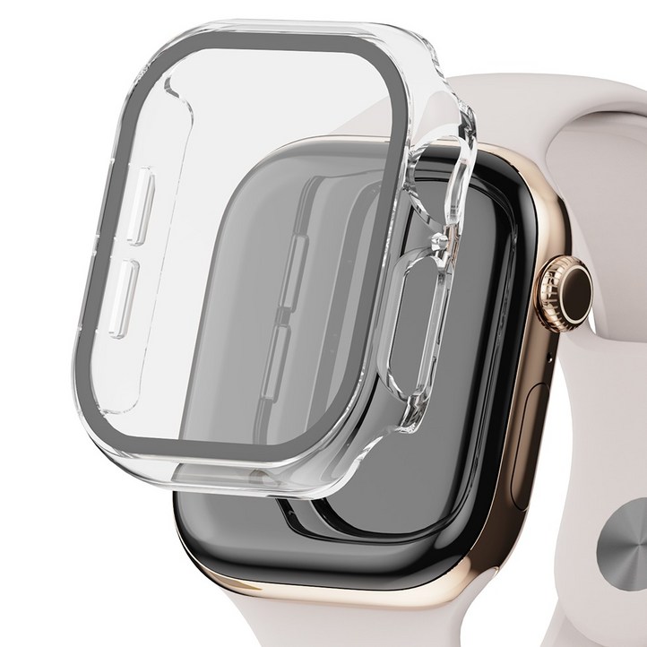 굿밸류 애플워치 풀커버 강화유리 액정보호 케이스