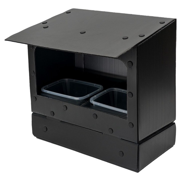 뽀시래기 길고양이 급식소 야외용 하우스, 블랙, 1개