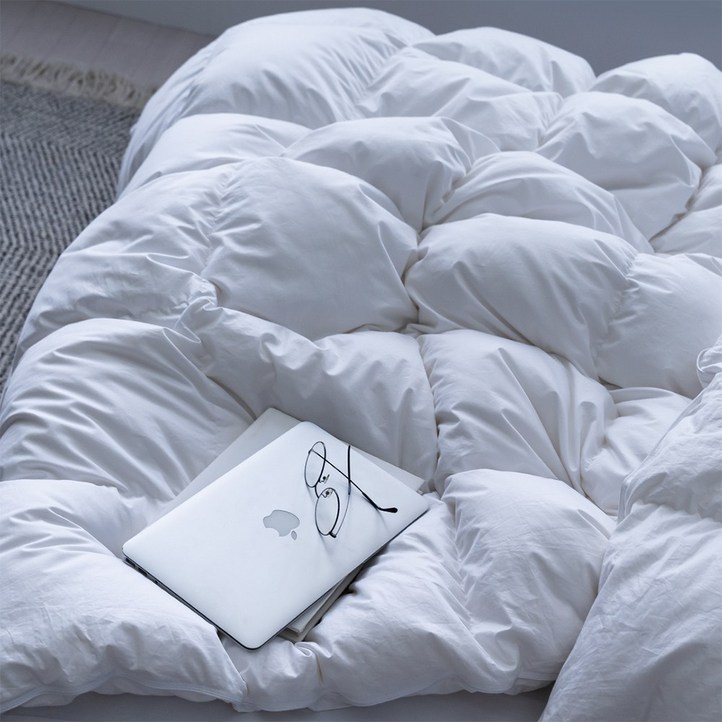 제로어클락 시그니처 구스다운 이불 사계절용, 화이트
