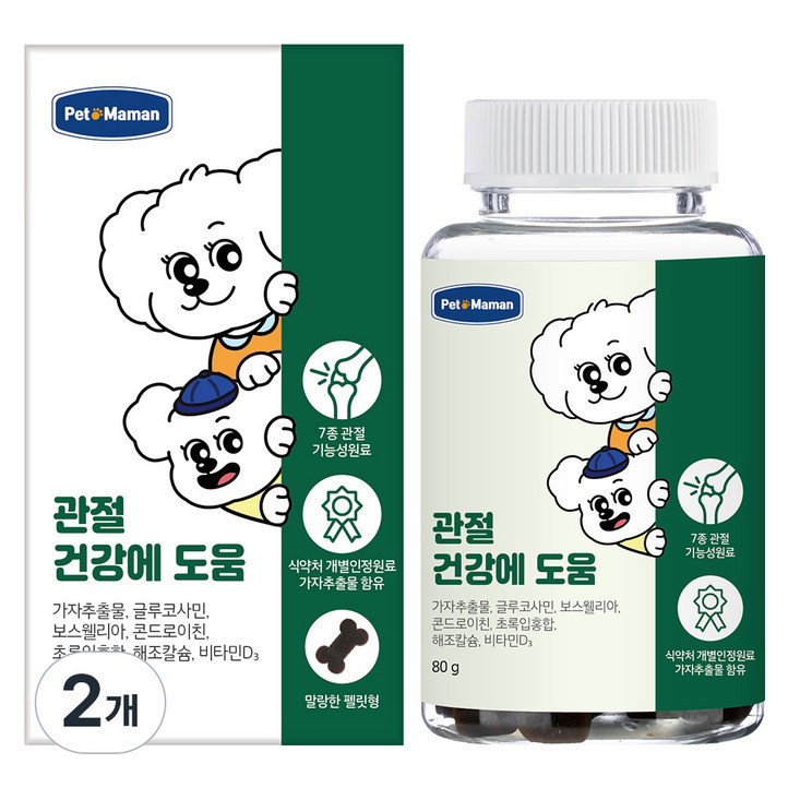 펫또마망 강아지 영양제, 뼈관절강화, 2개