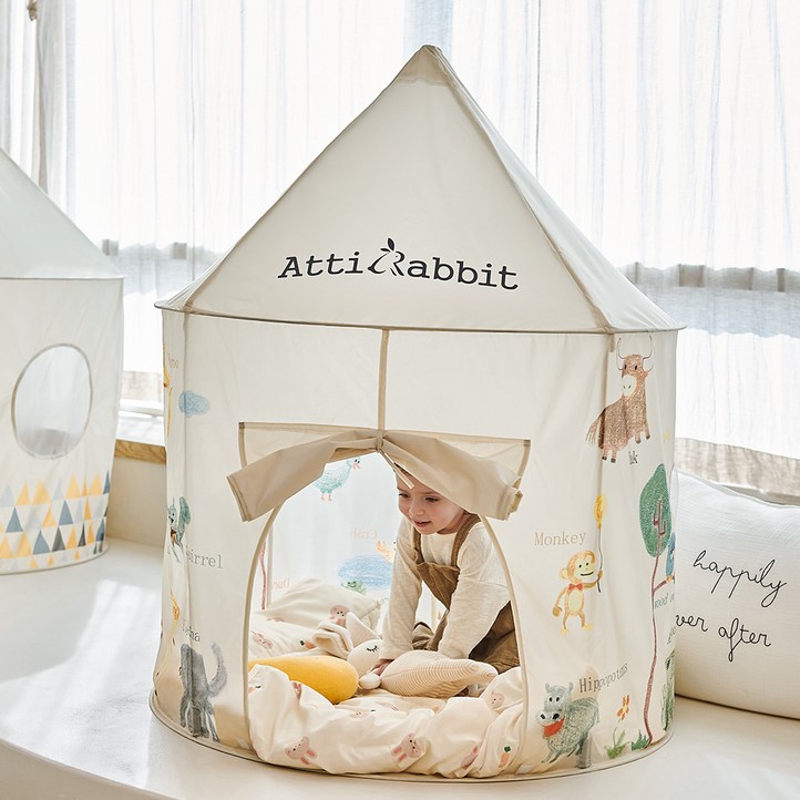 아띠래빗 유아용 튼튼한 인디언 텐트  수납가방 세트