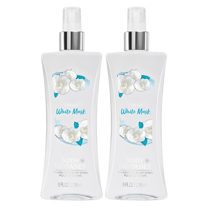 바디판타지 프래그런스 바디 스프레이 프레시화이트머스크, 236ml, 2개