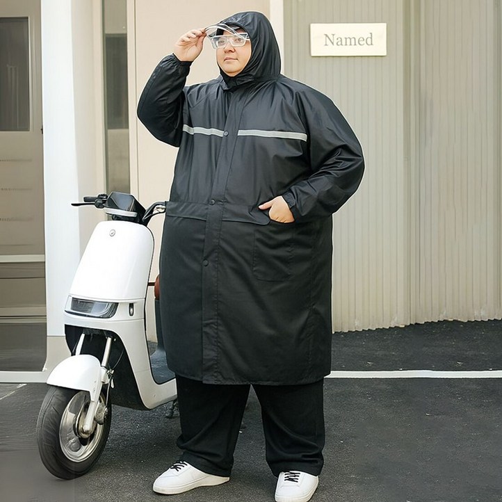 5XL7XL 남녀공용 초대형 롱우비  폭우대비 두꺼운 방수원단 큰사이즈 성인용 비보뉴