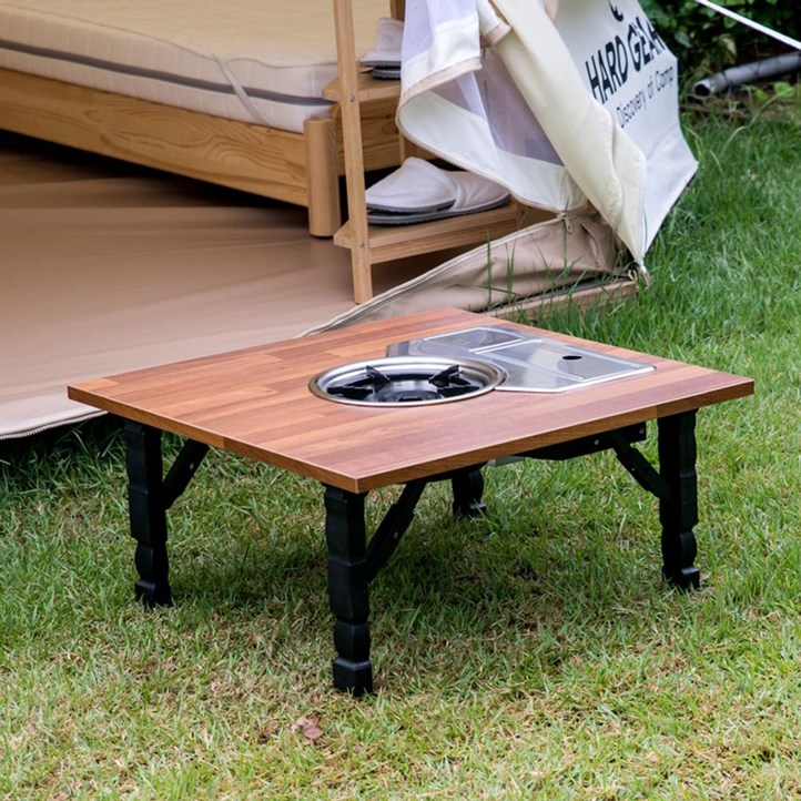 접이식 불판테이블 불판 가스버너 식당 prd175903594 pb218336cJ, 멀바우