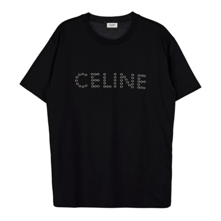 셀린느 라벨루쏘 셀린느 2X41C671Q 38NS 아일렛 로고 반팔 티셔츠