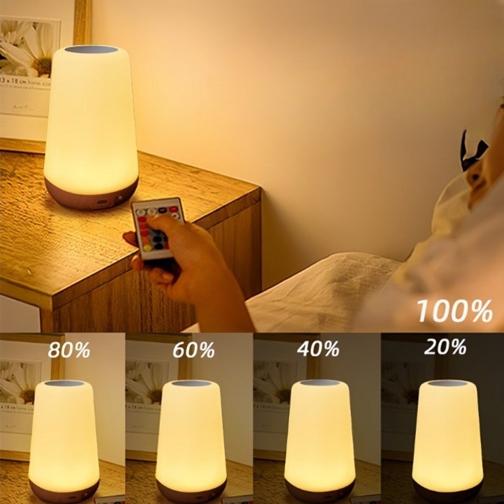 루카스 원터치 충전식무선 타이머수면등 취침등, 화이트