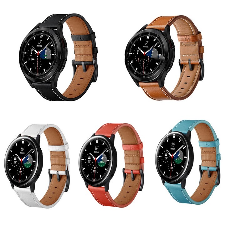 삼성 갤럭시 워치 42mm 46mm 고급 가죽 시계줄 스트랩 밴드 빈티지 SMR800  R805 R810 R815 호환, 브라운