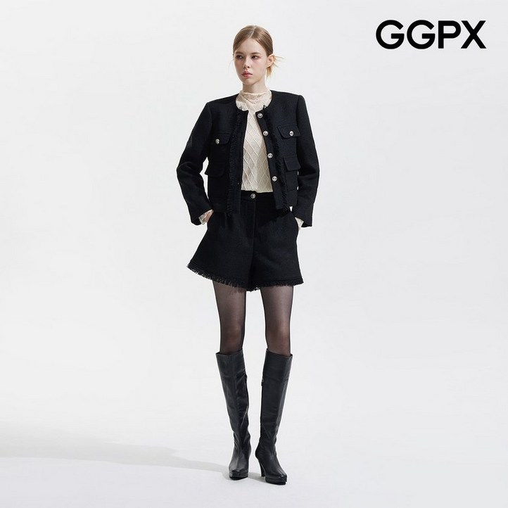 GGPX 페이크 레더 슬리브리스 원피스 GPAOP002F