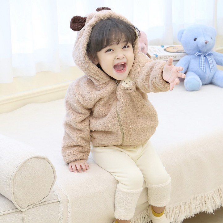 그린베베 겨울용 포포 보아퍼 후드점퍼단품