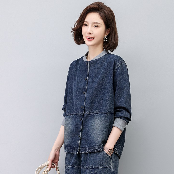 봄가을 데님 코트 패션 캐주얼 여성복
