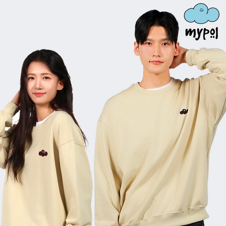 마이폴 유니크 오버핏 맨투맨 빅사이즈 커플