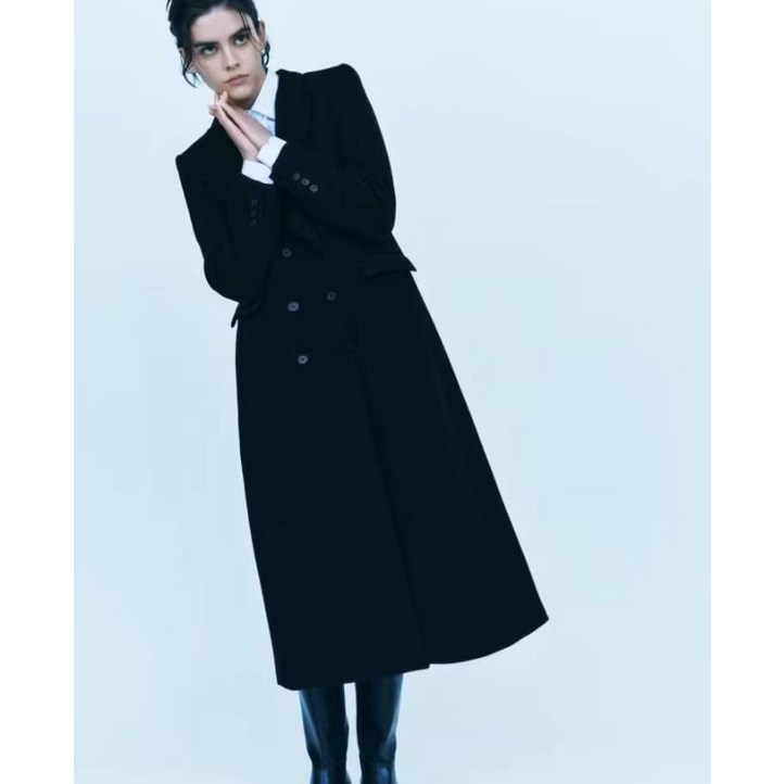 ZARA 여자신상 모직코트 캐주얼 오버핏 더블 울코트 7Y125 ZARA 여자신상 모직코트 캐주얼 오버핏 더블 울코트 7Y125