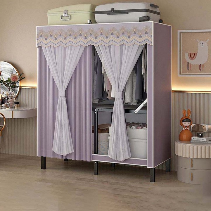 접이식 시스템 행거 튼튼한 드레스룸 조립식 옷장 수납 작은방 간이옷장