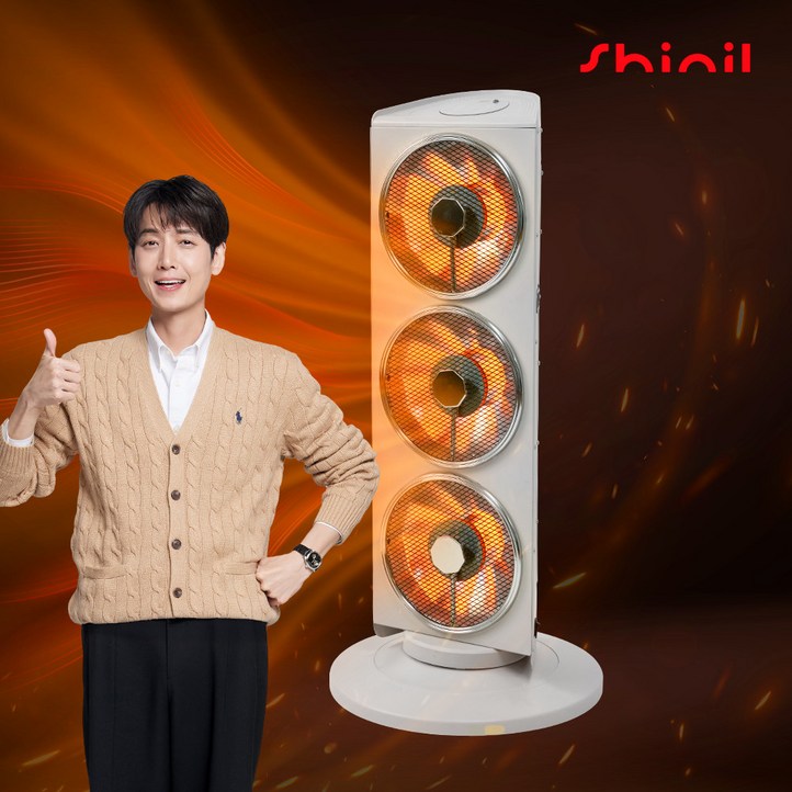 신일전자 전기히터 난로 스토브 사무실 업소용 난방기 하이라이트 산업용 대형 하이라이트 3구, SEHHS2800BL 그레이