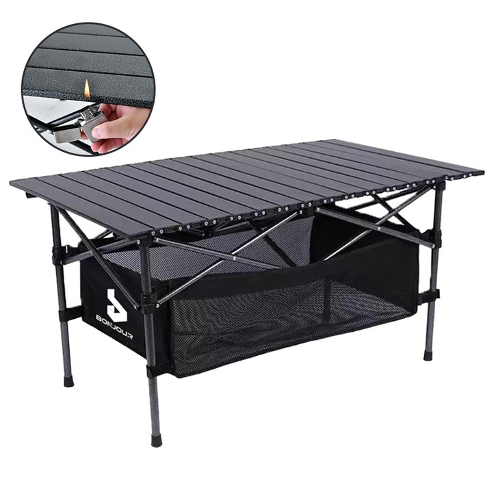 Bonjour 아웃도어  접이식 캠핑 테이블 휴대용 캠핑 경량 테이블 내모마성  스프레이 기술