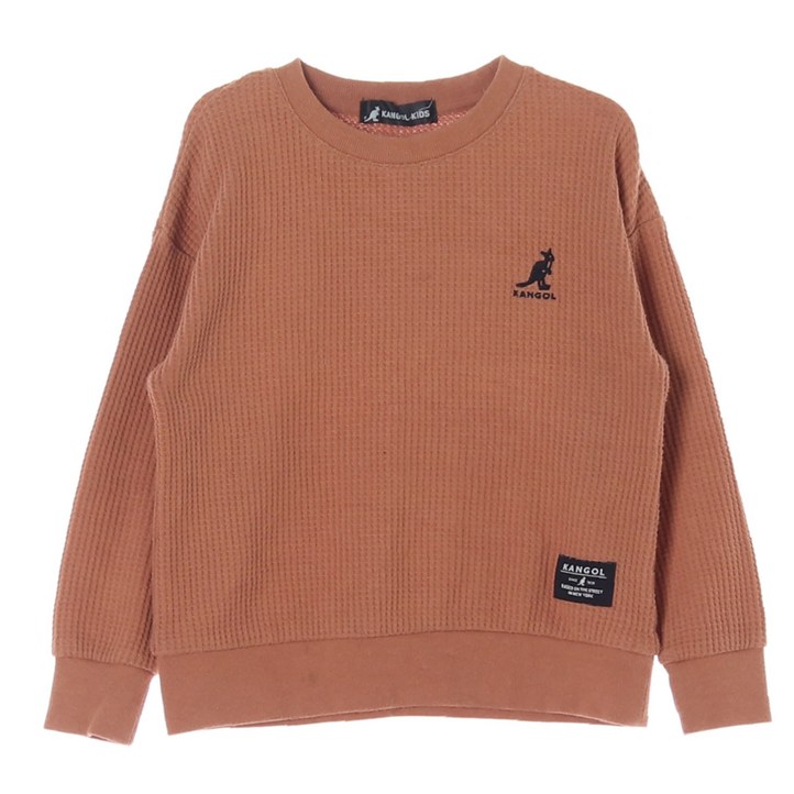 KANGOL 캉골 와플패턴 세미 레글런 맨투맨 KIDS-120