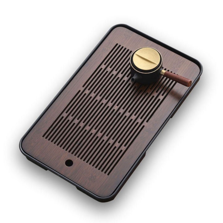 티트레이 차트레이 받침대 다기 다도 대다무 차판, 검정대형A, 1개, 티판