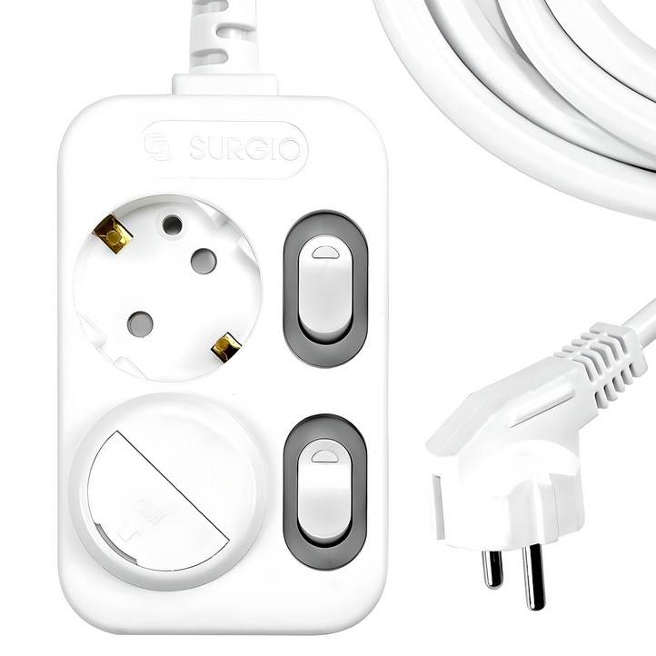 써지오 개별 안전커버 멀티탭 2구 DH2029RT  안전커버 1p 랜덤발송, 3m, 혼합색상, 1개