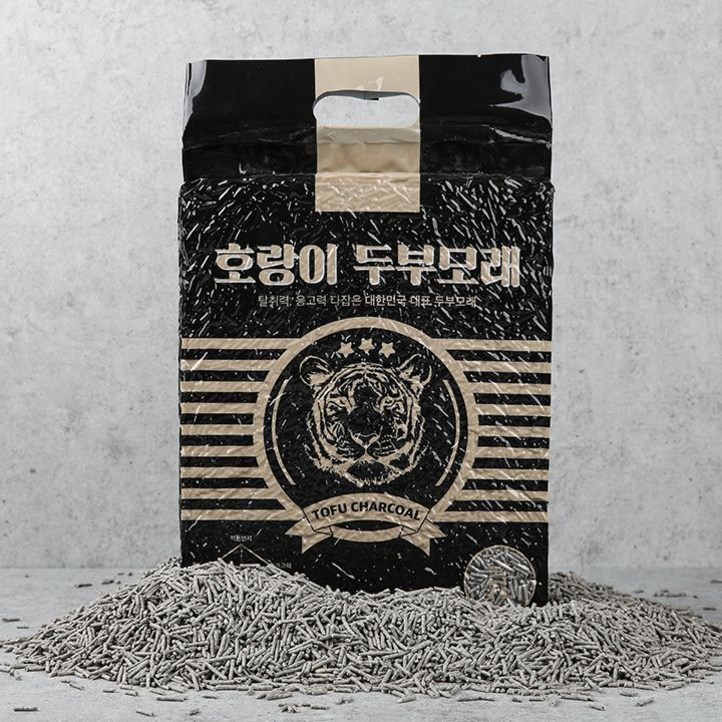 호랑이 먼지없는 프리미엄 두부 모래 참숯 호랑이 먼지없는 프리미엄 두부 모래 참숯
