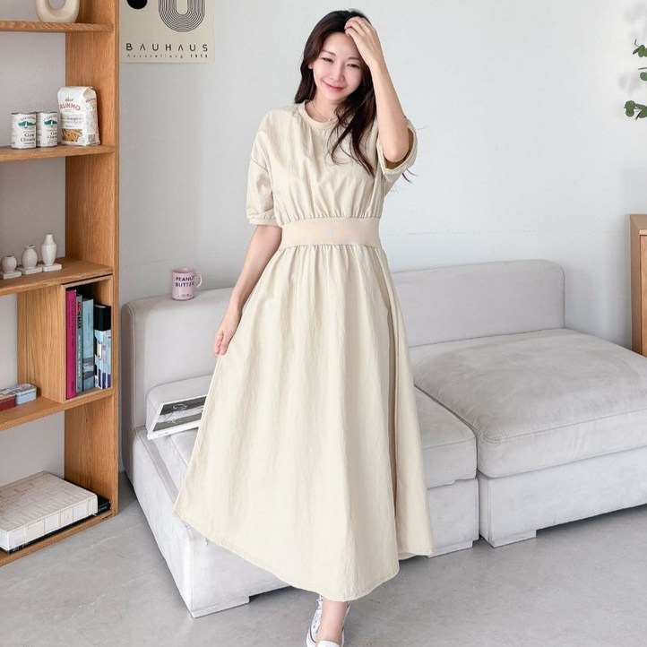 신상 케주얼 허리밴딩 아노락 롱원피스