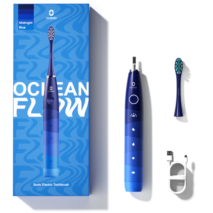 [정식수입 국내AS] 오클린 Oclean Flow 음파전동칫솔 배터리 최대 180일 사용가능, 블루 7642557188