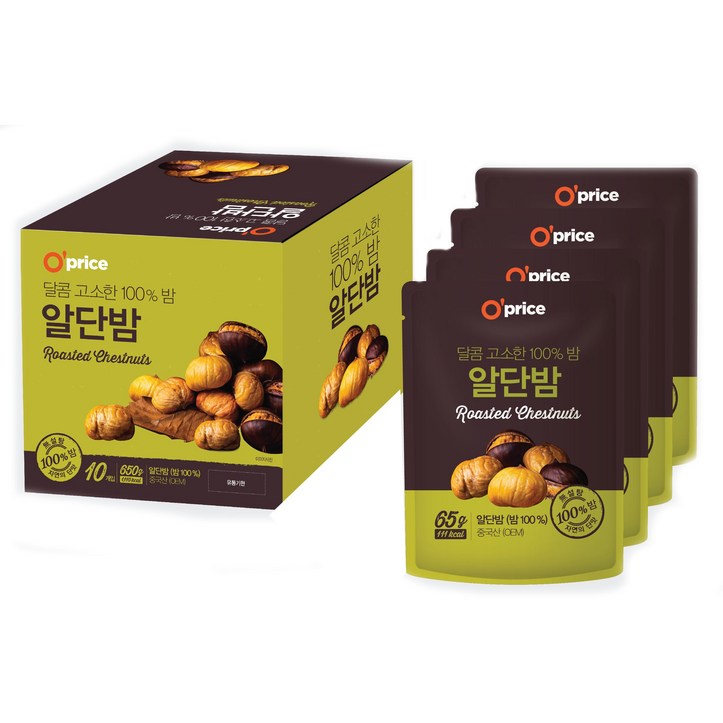 영양간식 Oprice 자연단맛 알단밤, 10개, 65g