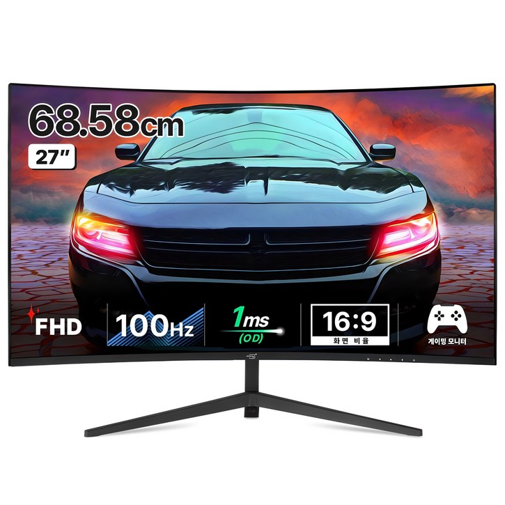 어드밴스원 FHD 커브드 보더리스 게이밍모니터, 68.58cm, M270CG75H무결점