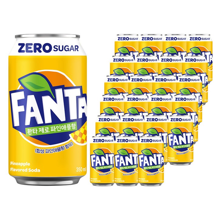 환타 제로 파인애플향, 350ml, 24개 환타 제로 파인애플향, 350ml, 24개