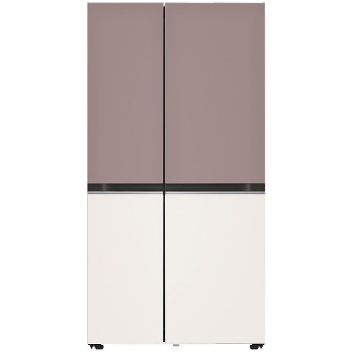 [색상선택형] LG전자 디오스 오브제컬렉션 양문형 냉장고 메탈 832L 방문설치, 클레이 핑크(상단) + 베이지(하단), S834MKE10 7