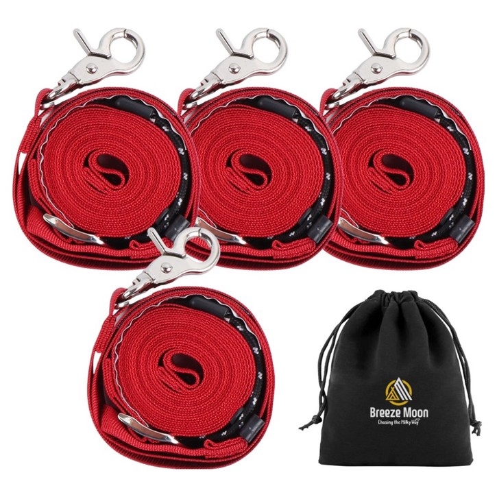 브리즈문 3세대 고강도 타프 웨빙 스트랩 사이드 4p  보관 파우치 세트