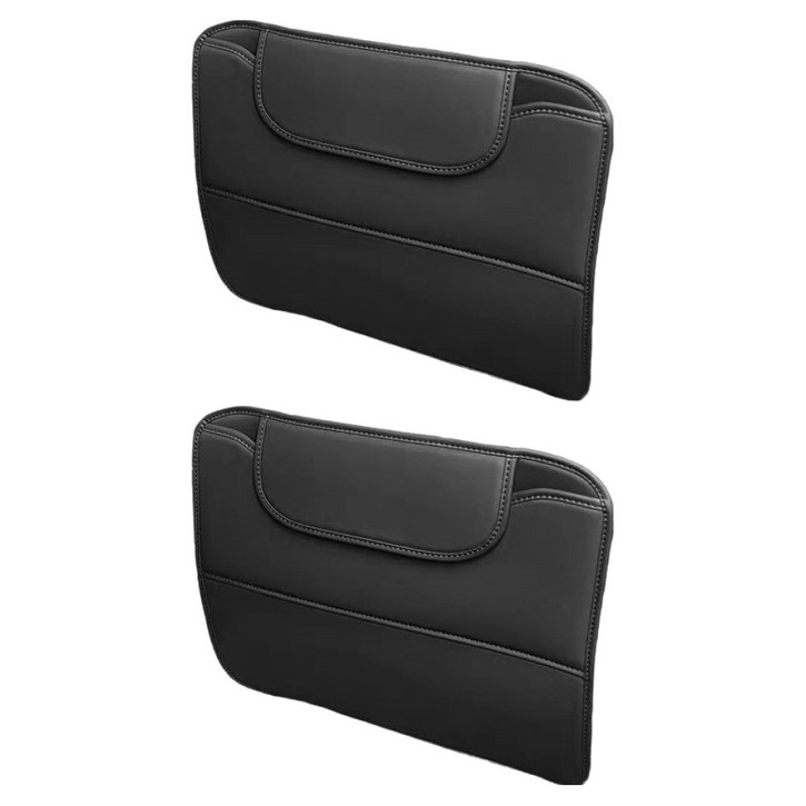 코히모 차량용 킥매트 발자국 시트 보호 커버 5W0250, 블랙, 2개