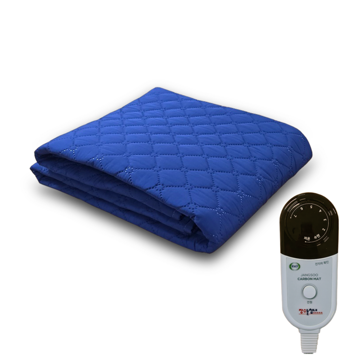 장수돌침대 자바원단 워셔블 카본매트 KHJS2000Q, 네이비, Q1500 x 1900 mm