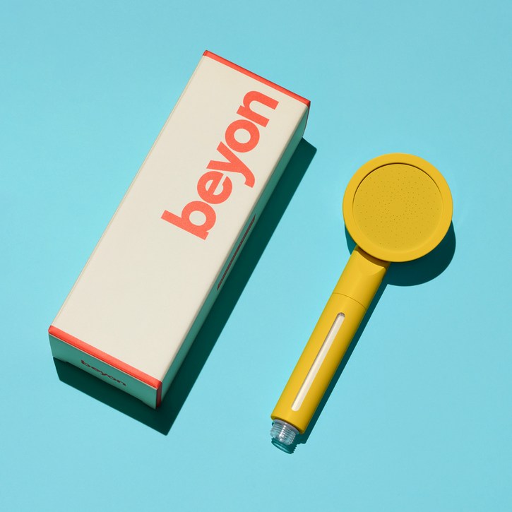 비욘 필터 샤워헤드, 1개, 옐로우