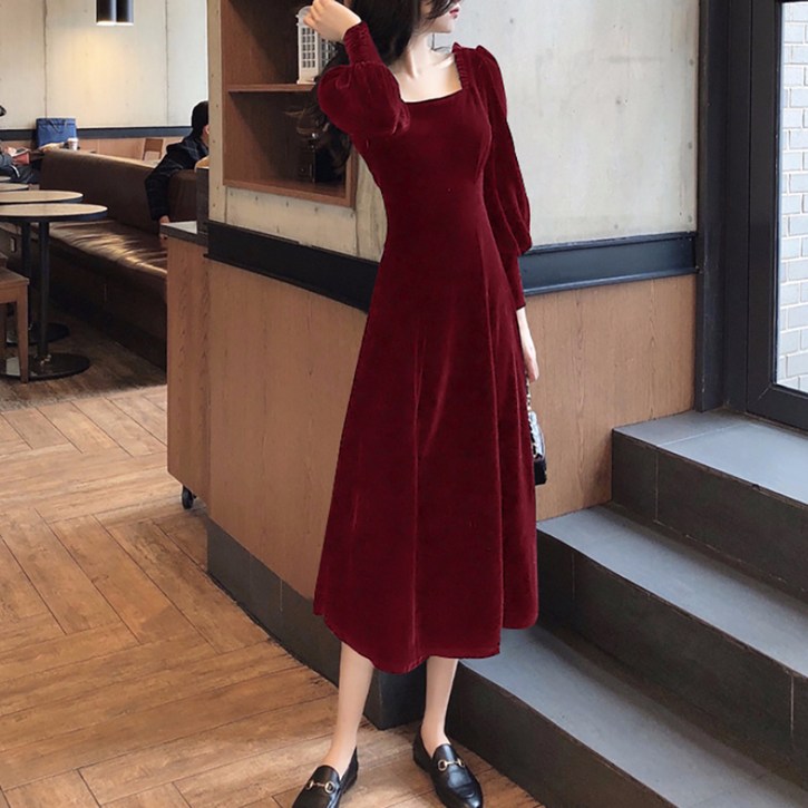 DM 고급미 벨벳 롱 원피스 빅사이즈 포함