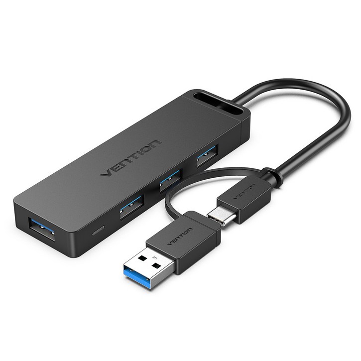 벤션 2in1 USB 3.1 Gen1 C타입 to USB 3.0 고속 멀티 허브 CHTBB, 혼합색상 벤션 2in1 USB 3.1 Gen1 C타입 to USB 3.0 고속 멀티 허브 CHTBB, 혼합색상