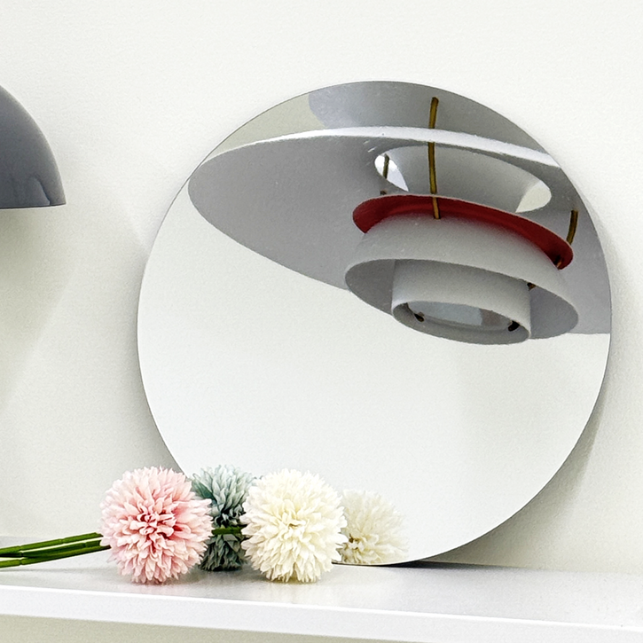 일상도구 부착형 아크릴 원형 벽거울 30 x 30 cm