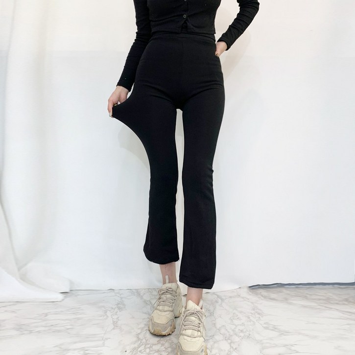 VANANA2 쫀쫀 스판 따뜻한 슬림핏 융털기모 부츠컷 레깅스팬츠