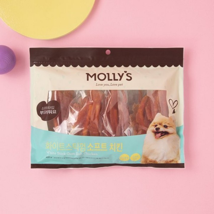 화이트 스틱껌 소프트치킨 400g 몰리스