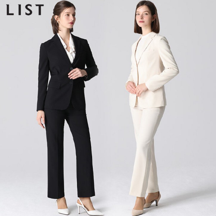 리스트 2SET 리스트LIST  슬림 투버튼 재킷스트레이트 팬츠 2종세트 택가격416000원