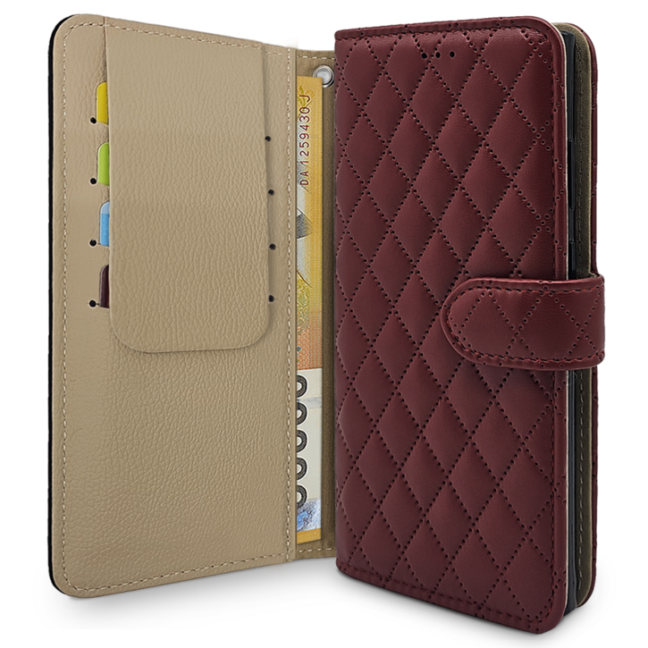 아리움 헤리스 퀼팅 지갑형 카드 분실방지 덮개 다이어리 케이스